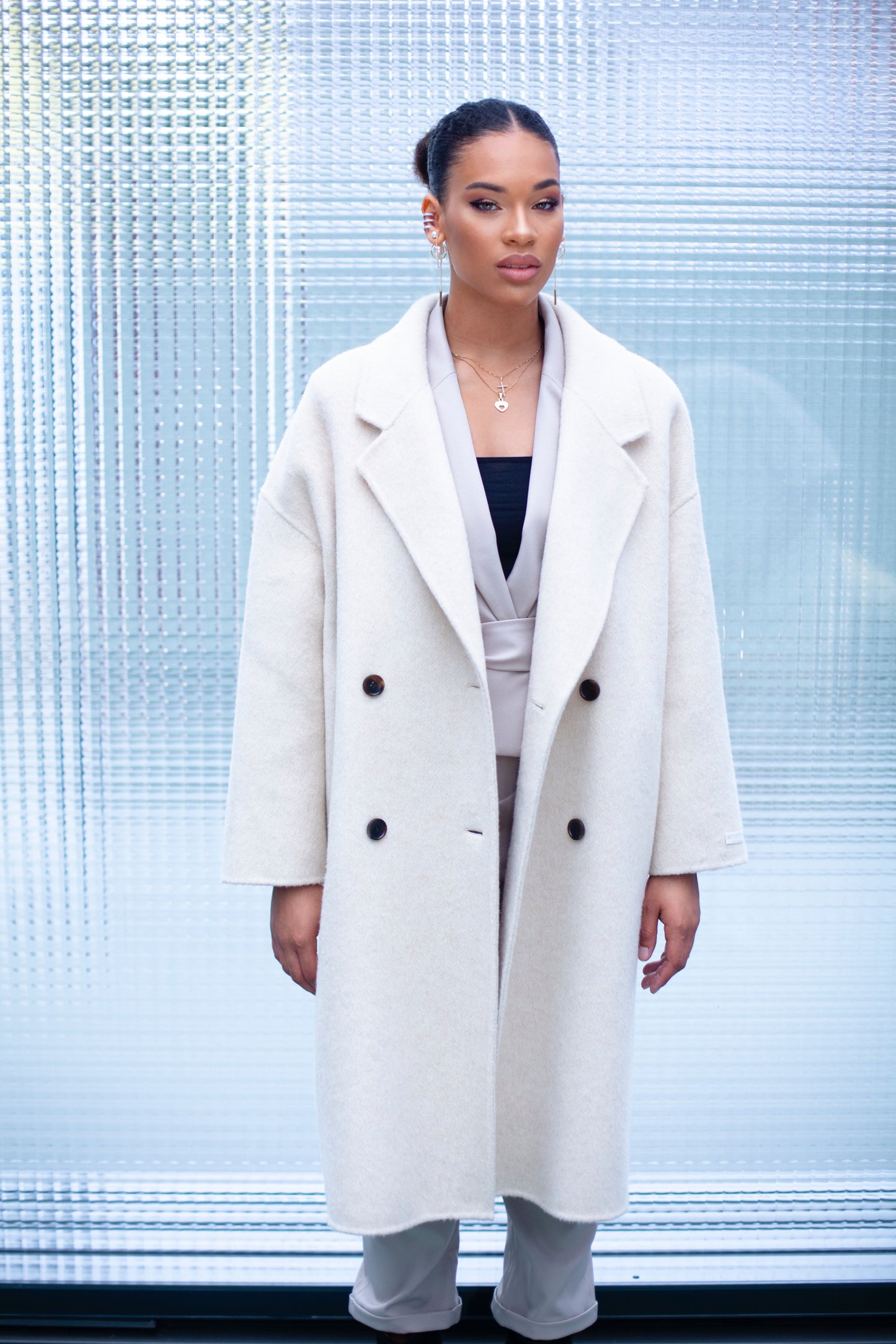 BOYFRIEND OVERSIZED WHITE COAT