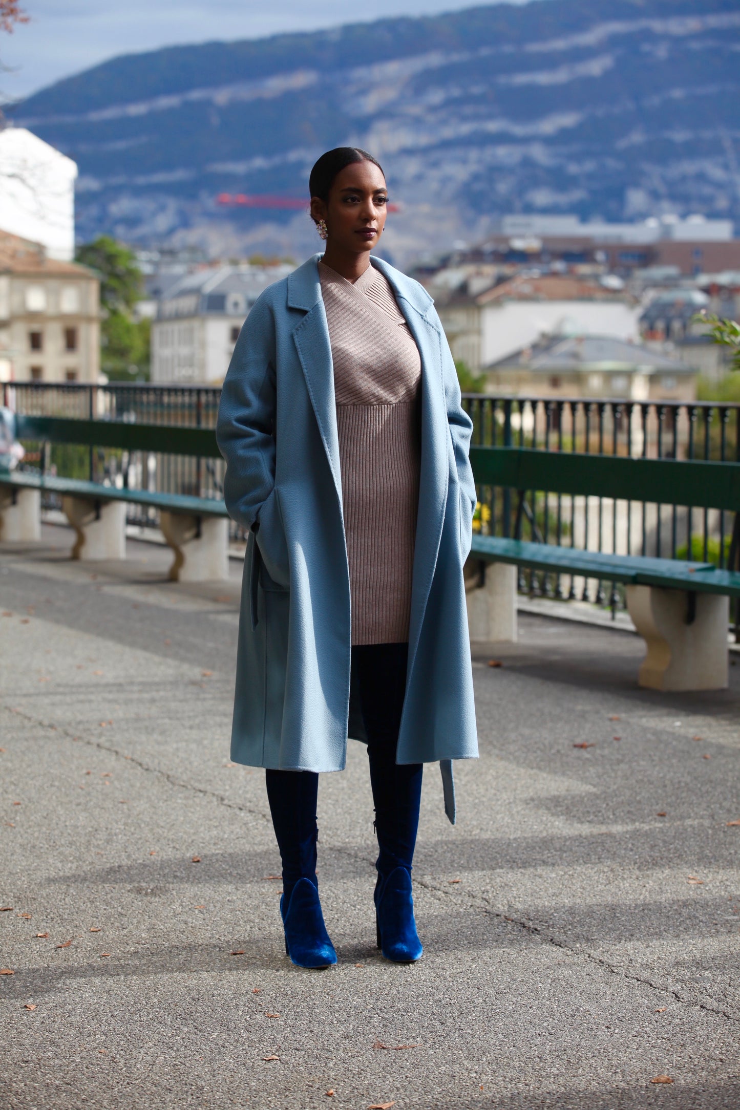 VESTIDO DE INVIERNO SIN HOMBROS