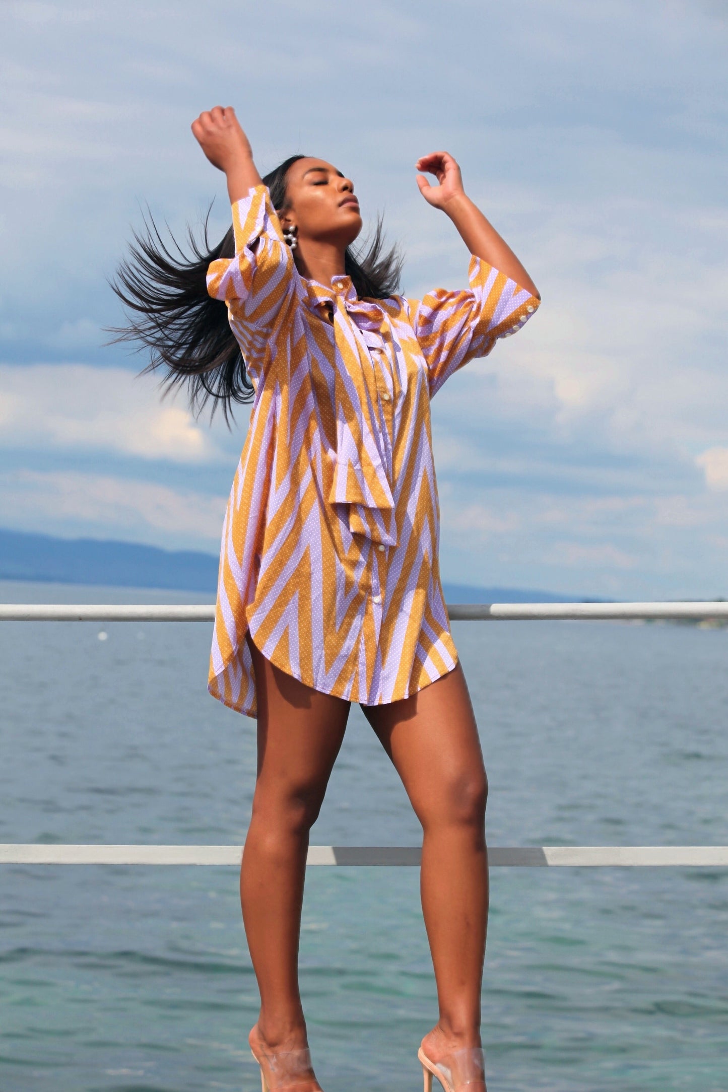 BLUSA ESMALTE NARANJA MORADO