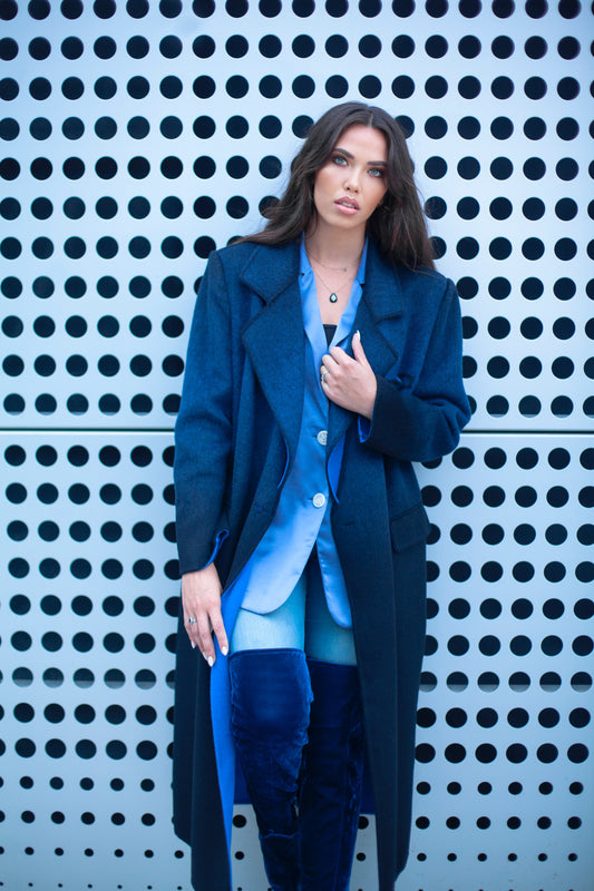 MANTEAU CHROMATIQUE BLEU MARINE