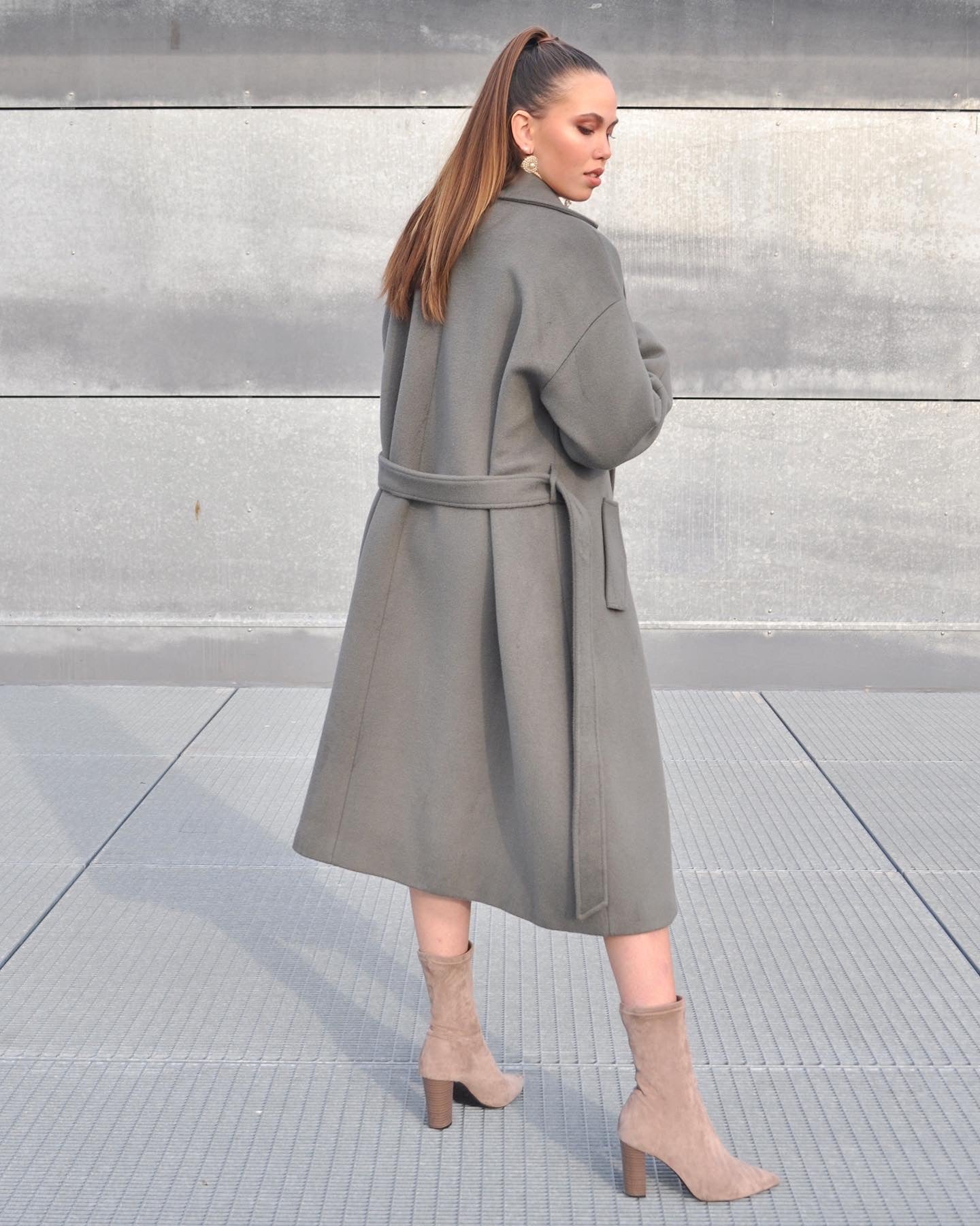 Coupe coréenne oversize kaki